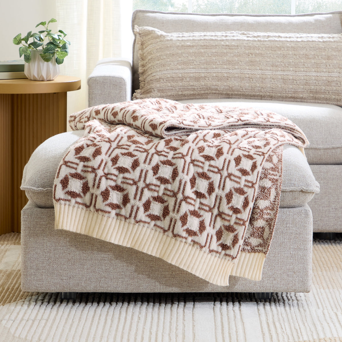 Velmora™ Cozy Knit Throw Blanket, Blue Silver, 50 x 72 in