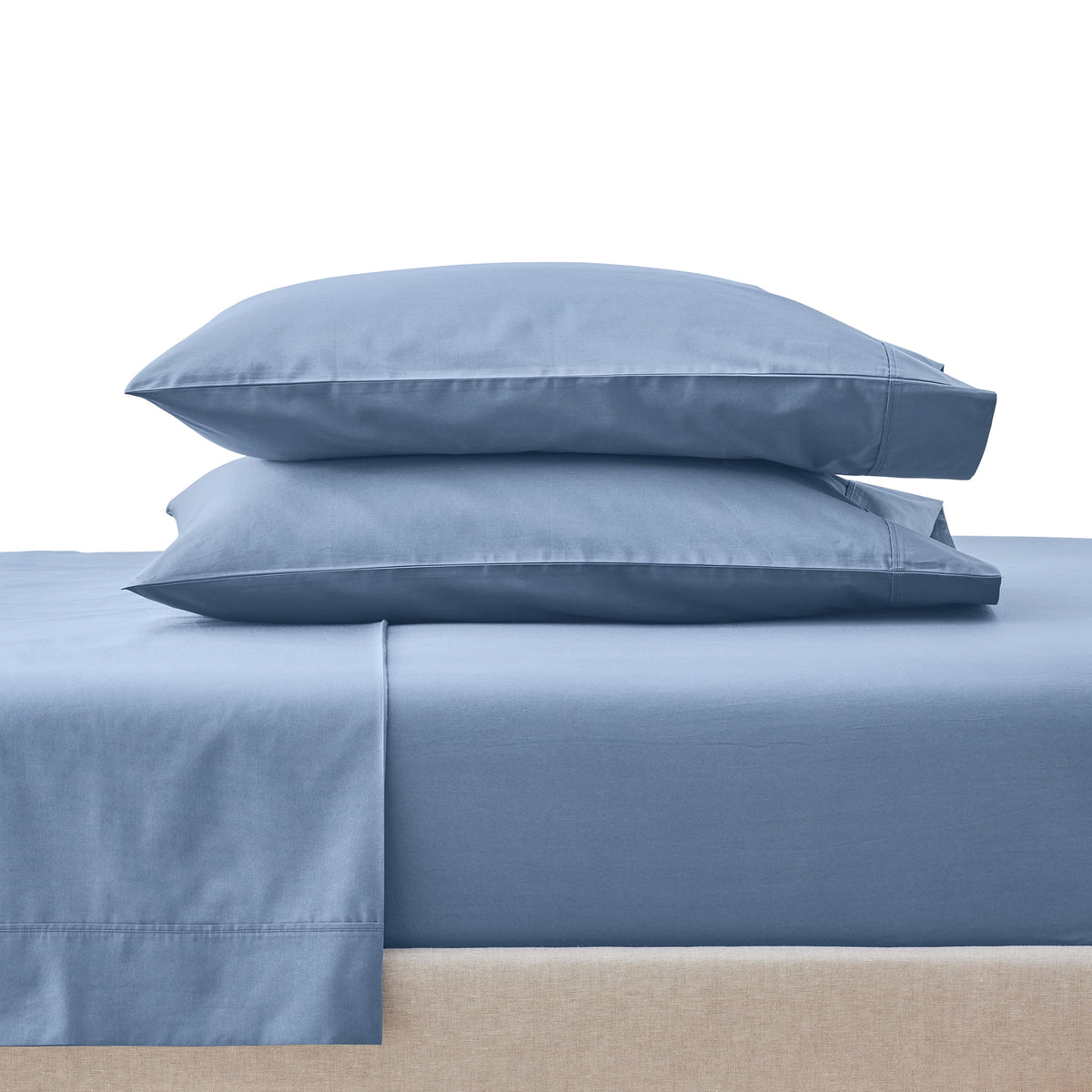 Velmora™ Cool & Crisp 300 Thread Count Cotton Percale Bed Sheet Set, Ziggy Geo Print Gray, Twin