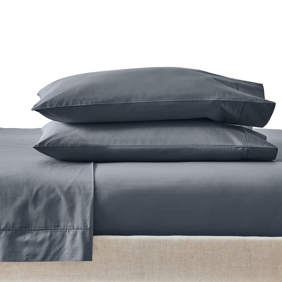 Velmora™ Cool & Crisp 300 Thread Count Cotton Percale Bed Sheet Set, Ziggy Geo Print Gray, Twin