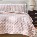 Velmora™ Copper Yarn Dyed Stripe Chambray Quilt, Full/Queen