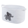 Velmora™ Cotton Rope Rectangle Tote Bin, Elephant Crochet