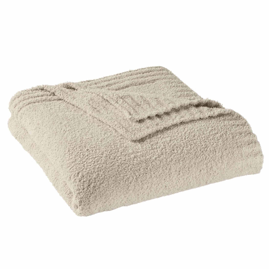 Velmora™ Beige Cozy Knit Blanket, Full/Queen Bedding