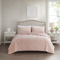 Velmora™ Tan Soft Velvet Embroidered Quilt, Full/Queen