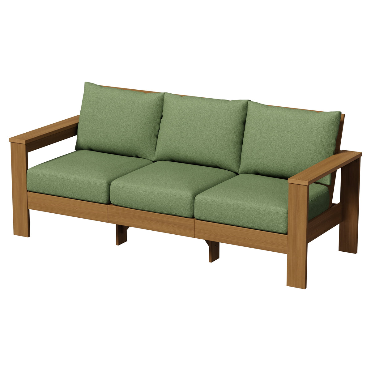 Velmora™ Ezra Outdoor Sofa, Black Frame with Gray Cushions
