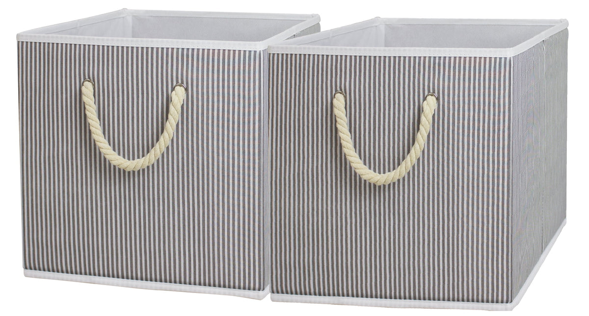 Velmora™ Fabric Cube Storage Bins, Natural, 2 Pack