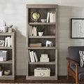 Velmora™ Glendale 5 Shelf Bookcase, Rustic Gray Finish
