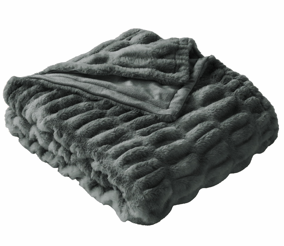 Velmora™ Almond Biscuit Ombre Faux Fur Throw, 50 in x 72 in