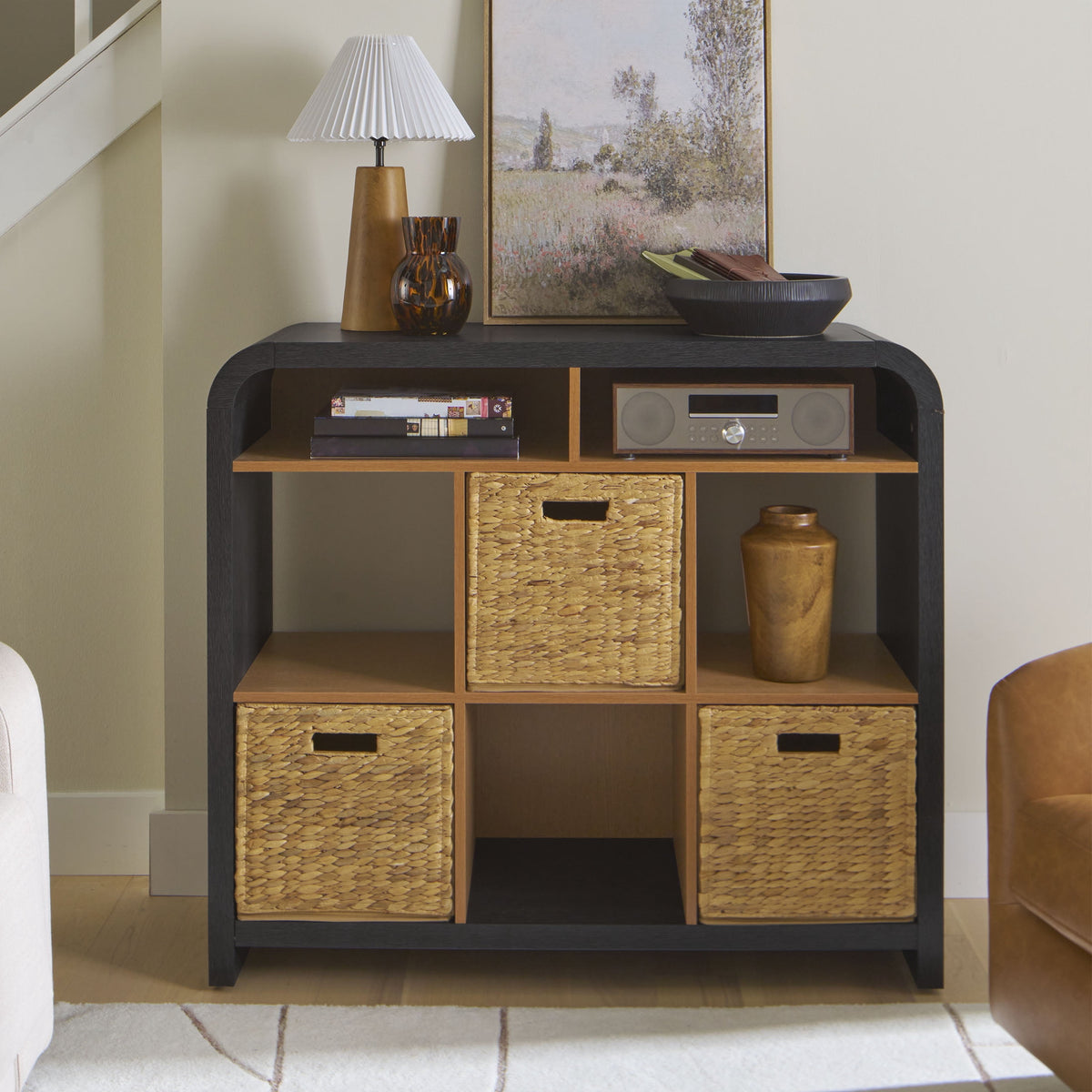 Velmora™ Juliet 6 Cube Storage Organizer, Rich Black