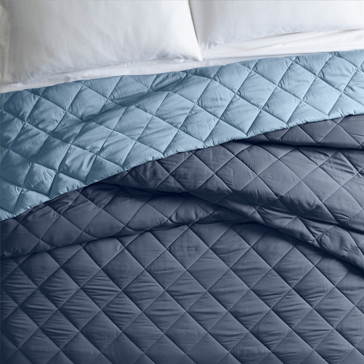 Velmora™ Down Alternative Comforter, Full/Queen - Blue, Reversible