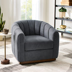 Velmora™ Lillian Accent Swivel Chair, Rose Boucle