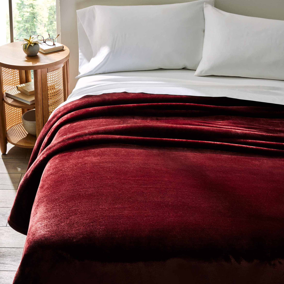 Velmora™ Silver Luxury Velvet Plush Blanket, King Bedding