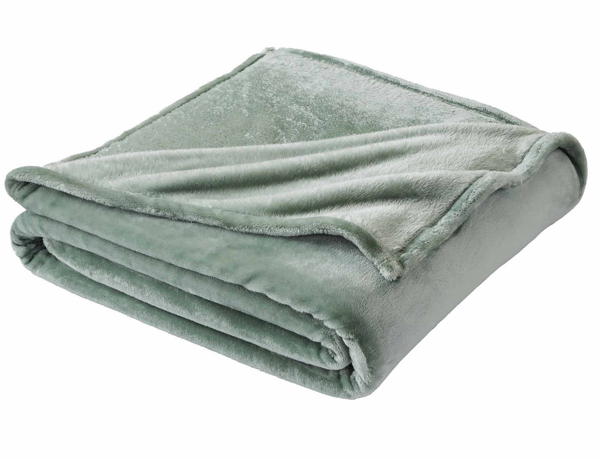 Velmora™ Silver Luxury Velvet Plush Blanket, King Bedding