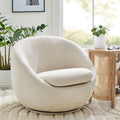 Velmora™ Mira Swivel Accent Chair, Cream