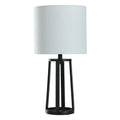 Velmora™ Modern Matte Black Table Lamp with Classic Drum Shade