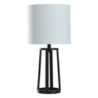 Velmora™ Modern Matte Black Table Lamp with Classic Drum Shade