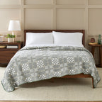 Velmora™ Ivory Modern Mosaic Cotton Matelasse Reversible Quilt, King