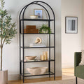 Velmora™ Nola Arch Bookshelf, Black Finish