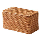 Velmora™ Brown Rattan Organizer Basket with Lid