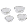 Velmora™ Round Tritan Food Storage Container with Tritan Lid. Set of 4, 8 Pieces