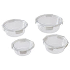 Velmora™ Round Tritan Food Storage Container with Tritan Lid. Set of 4, 8 Pieces