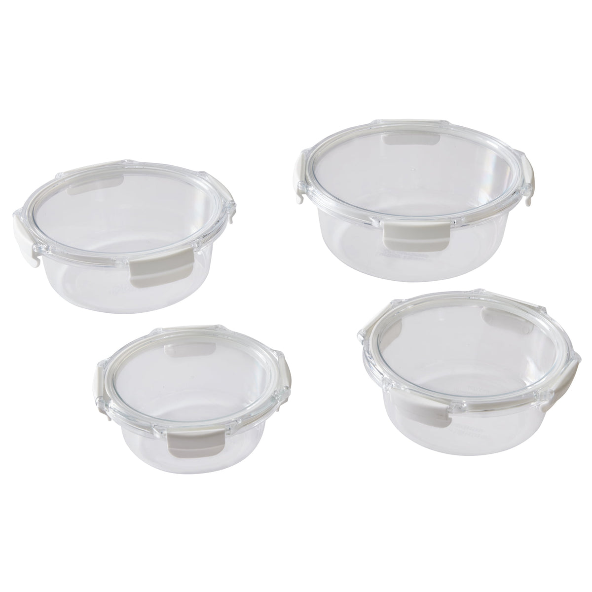 Velmora™ Round Tritan Food Storage Container with Tritan Lid. Set of 4, 8 Pieces