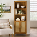 Velmora™ Springwood Bookcase with Doors, Light Honey Finish