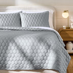 Velmora™ Tencel Quilt, King, Silver Grey, Soft Touch Bedding