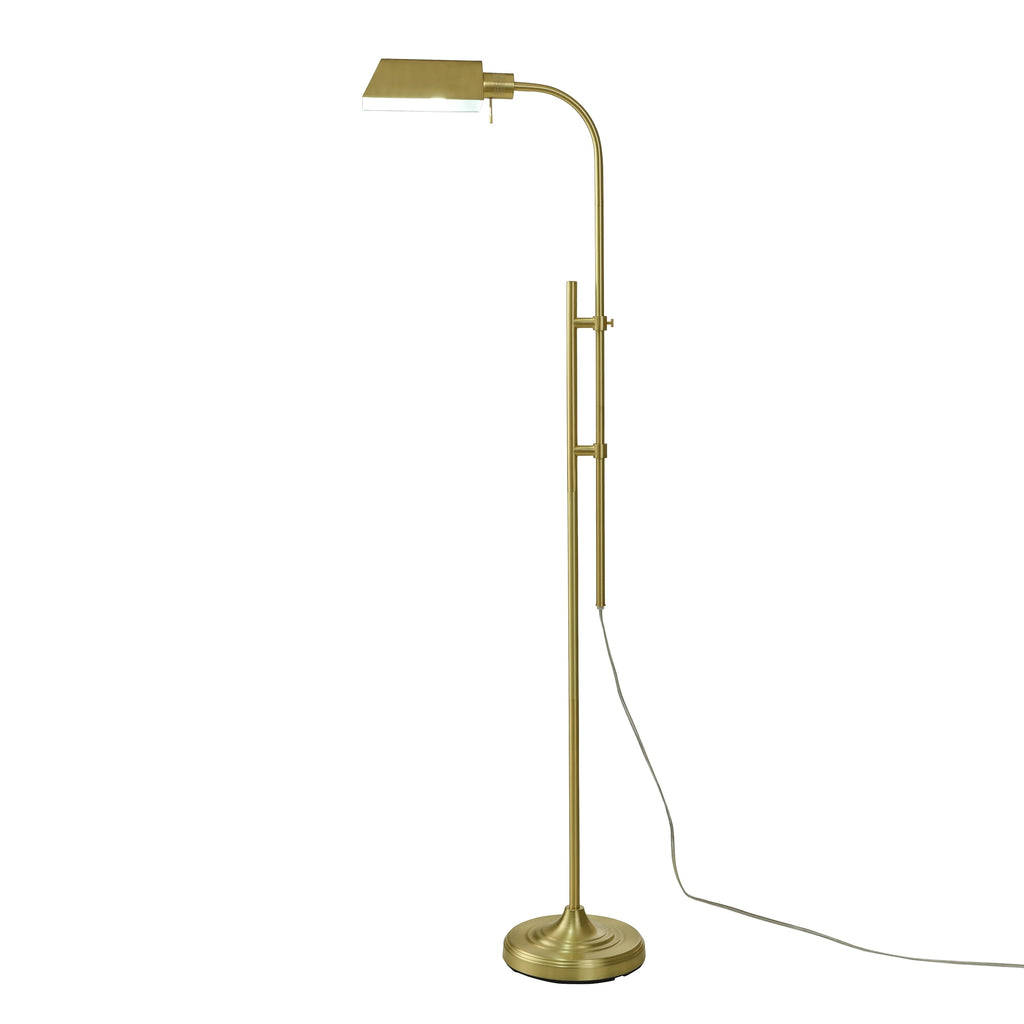 Velmora™ 1-Light Modern Adjustable Brass Floor Lamp Gold