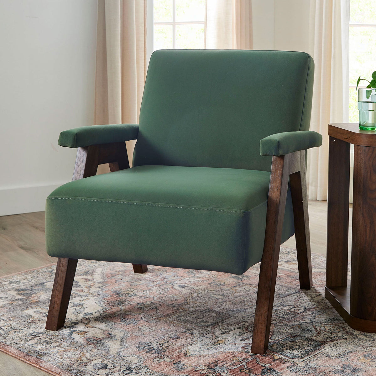 Velmora™ Ezra Accent Chair, Olive Green