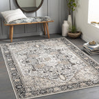 Velmora™ Black & Ivory Persian Indoor Area Rug, 5 ft x 7 ft
