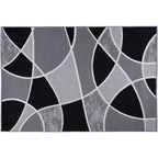 Velmora™ Block Polypropylene Rug, 4'11" x 7', Black
