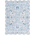 Velmora™ Blue Persian Faux Fur Scalloped Indoor Area Rug, 4 ft x 5 ft 6 in