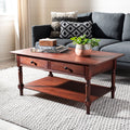 Velmora™ Boris 2-Drawer Coffee Table Dark Cherry