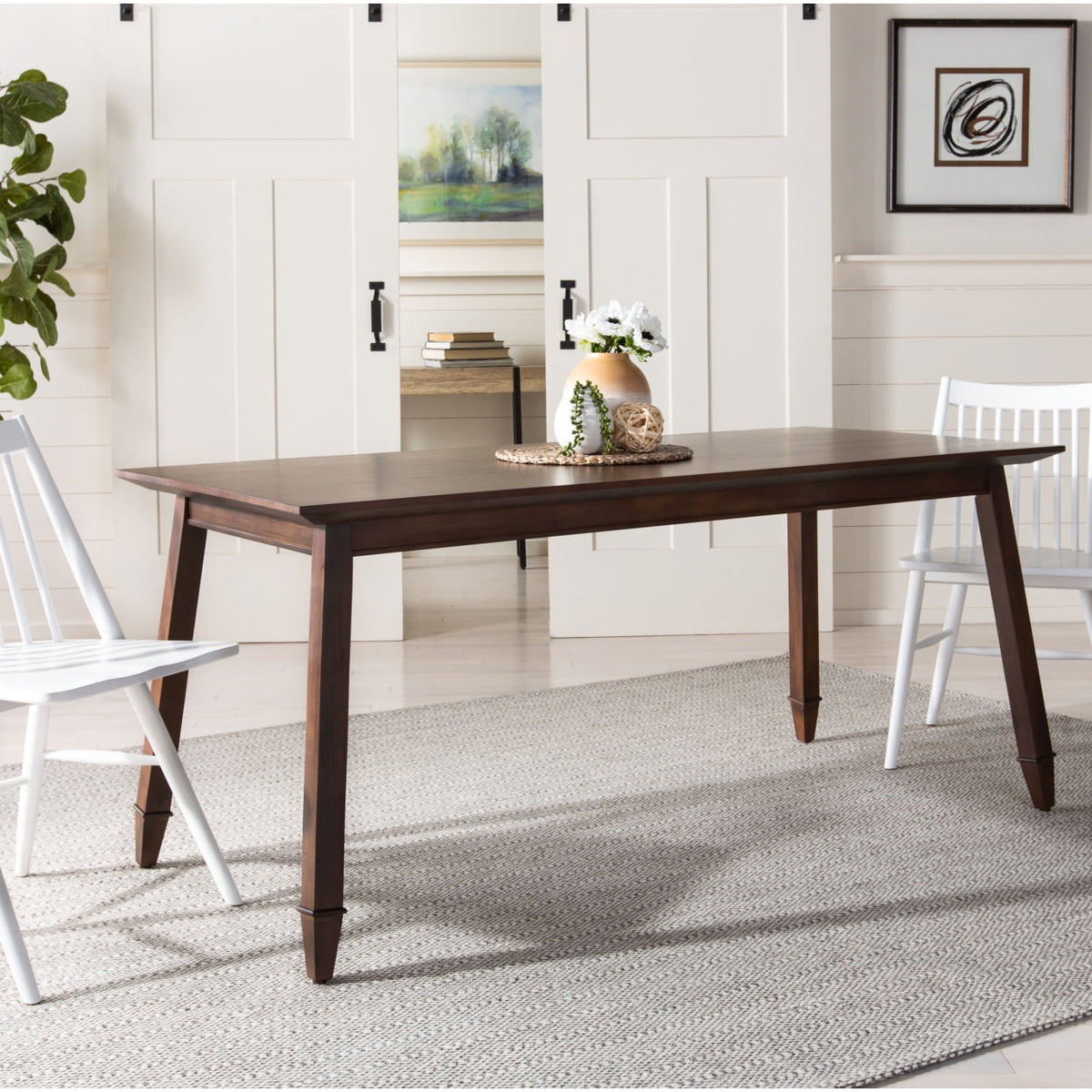 Velmora™ Brayson Mid-Century Retro Rectangular Dining Table, Walnut