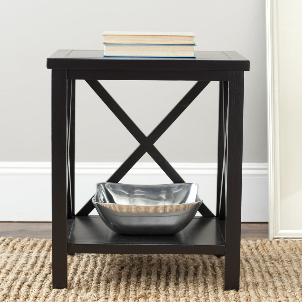 Velmora™ Candence Cross Back End Table Black