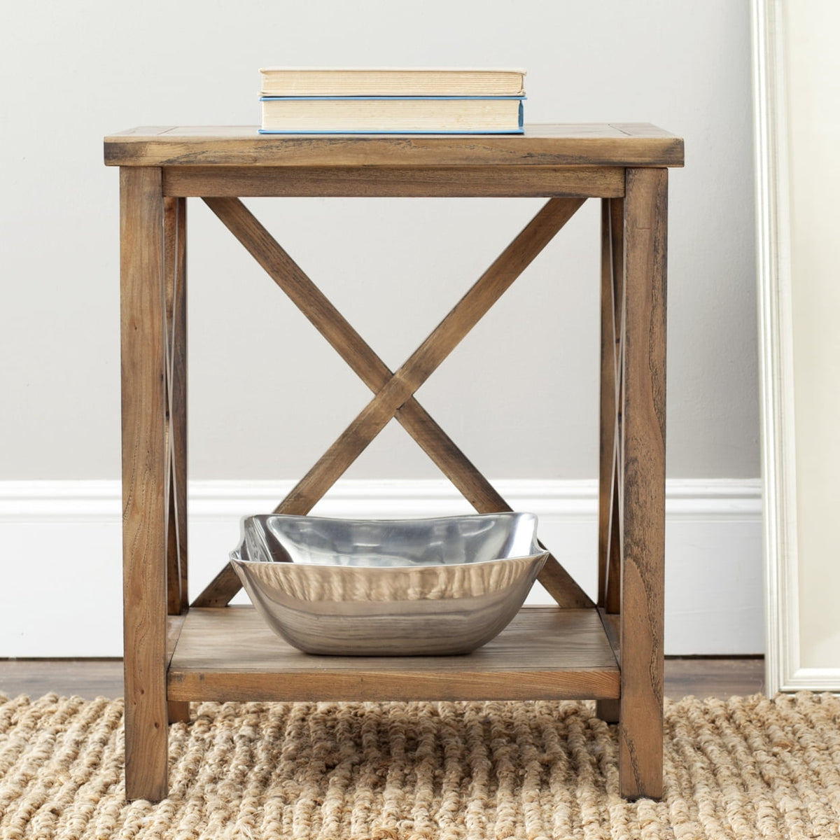Velmora™ Candence Cross Back End Table Black