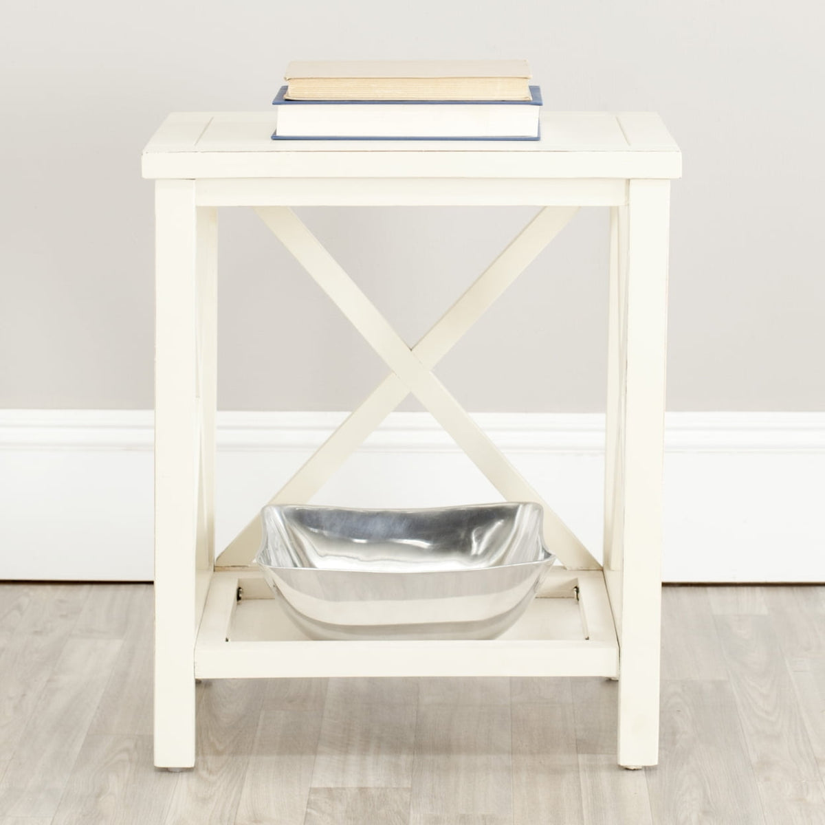 Velmora™ Candence Cross Back End Table Grey