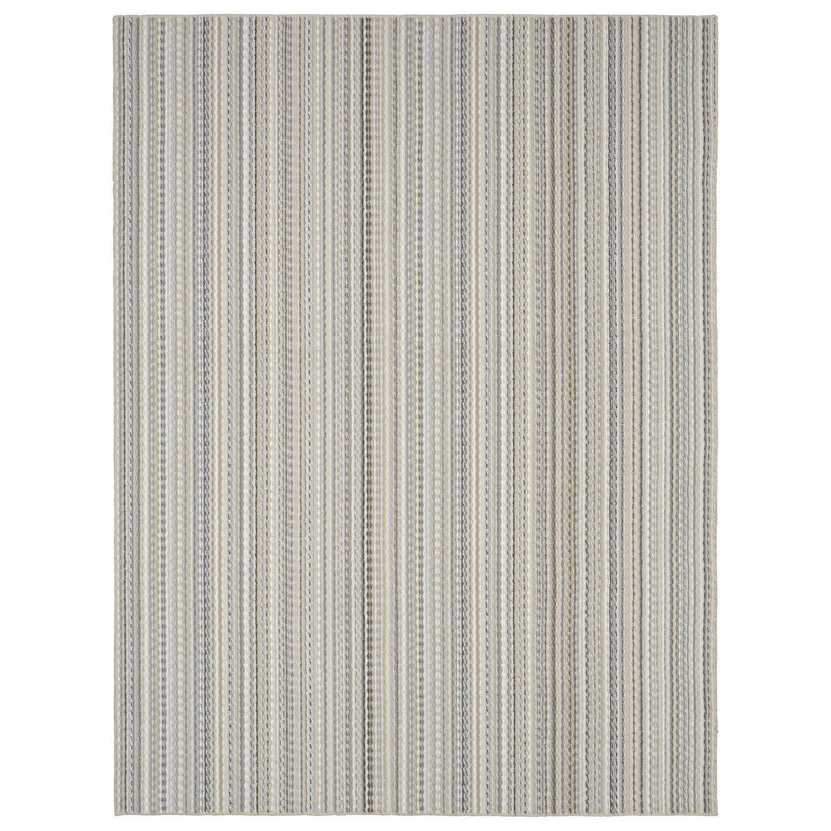 Velmora™ Carnival Stripe Indoor Area Rug, Assorted Earth Tones, 7 ft x 10 ft