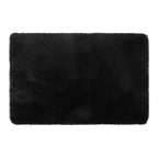 Velmora™ Cushion Shag Bedroom Rug For Adults, Black, 4'x6'