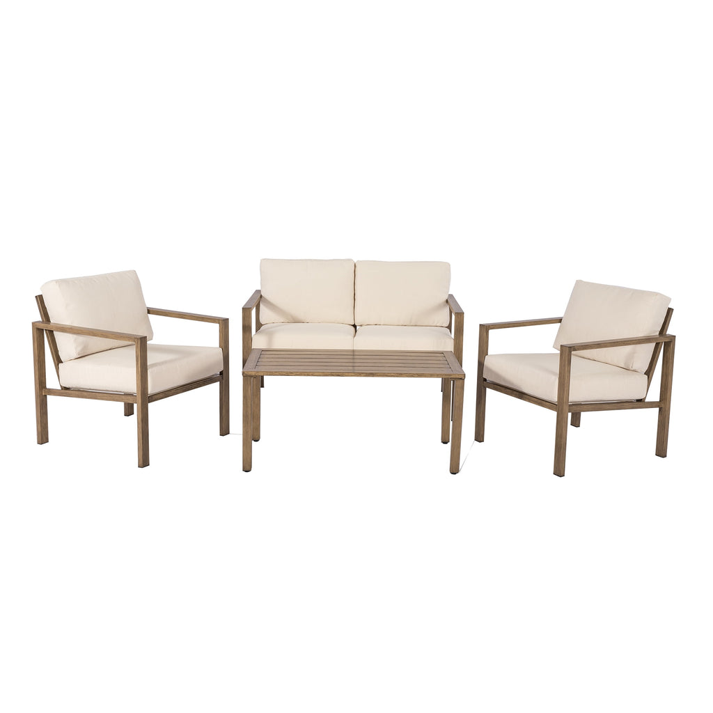 Velmora™ Dashwood 4-Piece Outdoor Conversation Set, Cream
