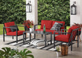 Velmora™ Dashwood 4-Piece Outdoor Patio Conversation Set, Seats 4, Red