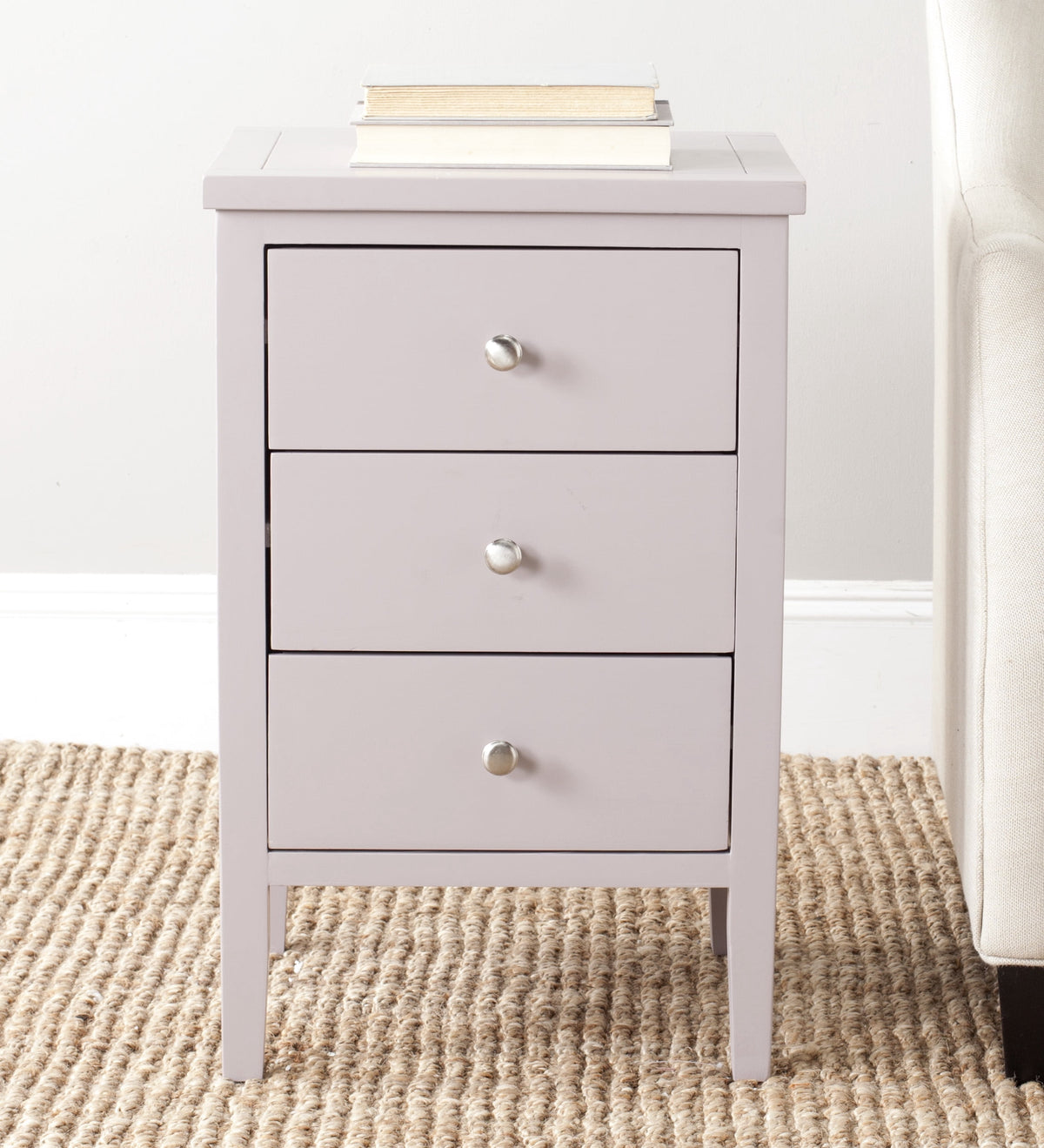 Velmora™ Deniz Classic End Table with 3 Storage Drawers, Steel Teal