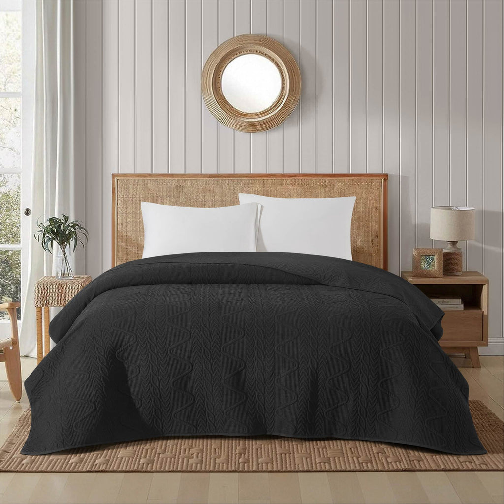 Velmora™ Stitched Corded Quilt, White, Full/Queen Bedding