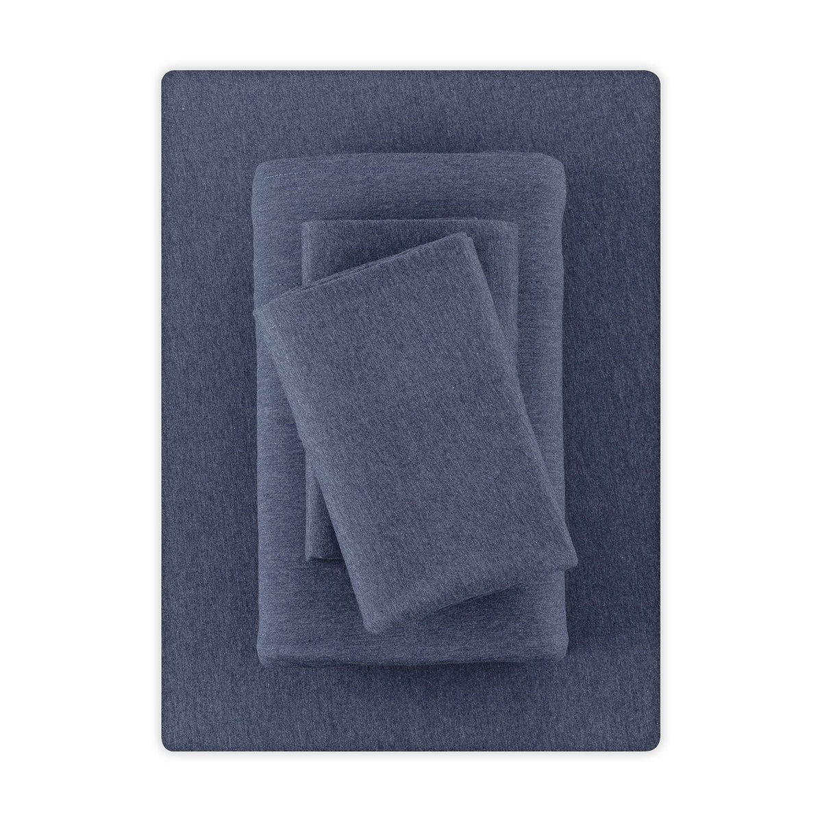 Velmora™ Cotton Rich Extra Soft Jersey Bed Sheet Set, Queen, Charcoal, 4 Pieces