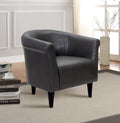 Velmora™ Faux Leather Bucket Accent Chair, Carbon Gray