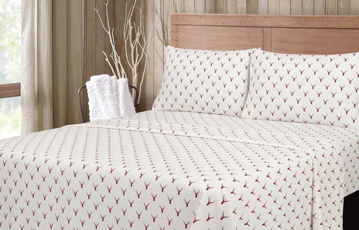 Velmora™ Flannel Green Floral - King Sheet set