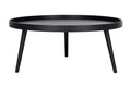 Velmora™ Fritz Modern Round Tray Top Coffee Table, Black