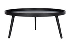 Velmora™ Fritz Modern Round Tray Top Coffee Table, Black