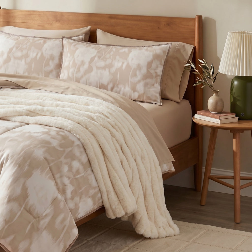 Velmora™ Leopard Print 3-Piece Neutral Comforter Set, Full/Queen