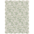 Velmora™ Green Floral Faux Fur Scalloped Indoor Area Rug, 4 ft x 5 ft 6 in